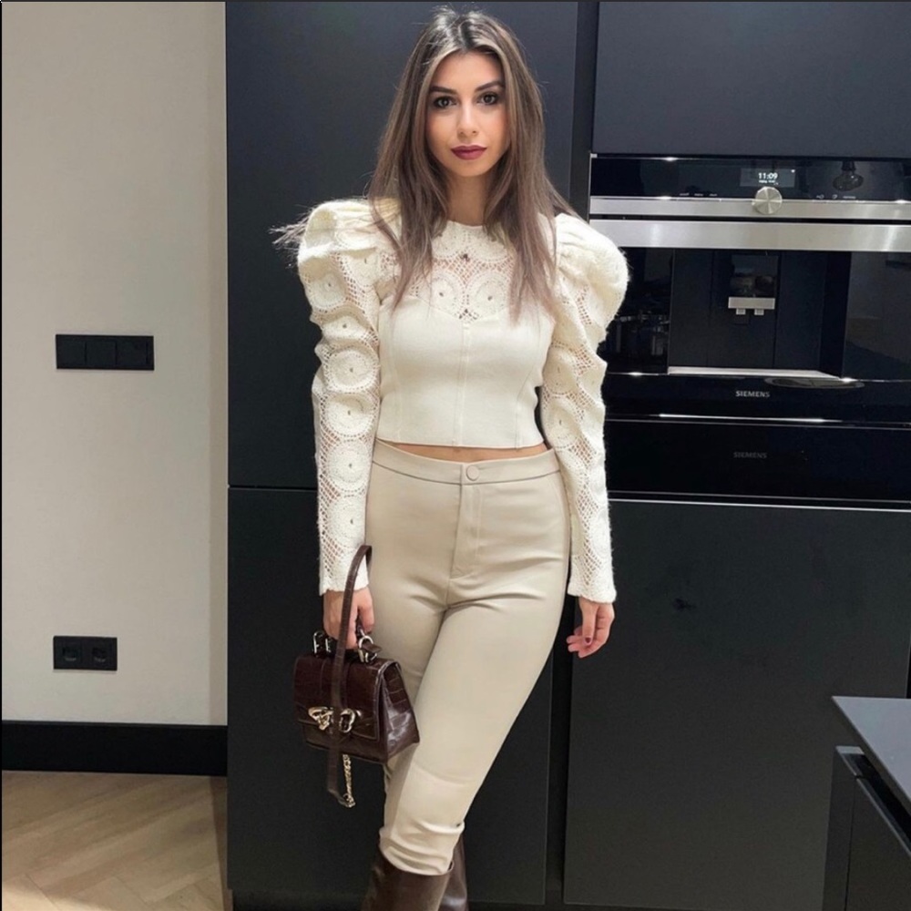 ZARA COMBINATION KNIT TOP
